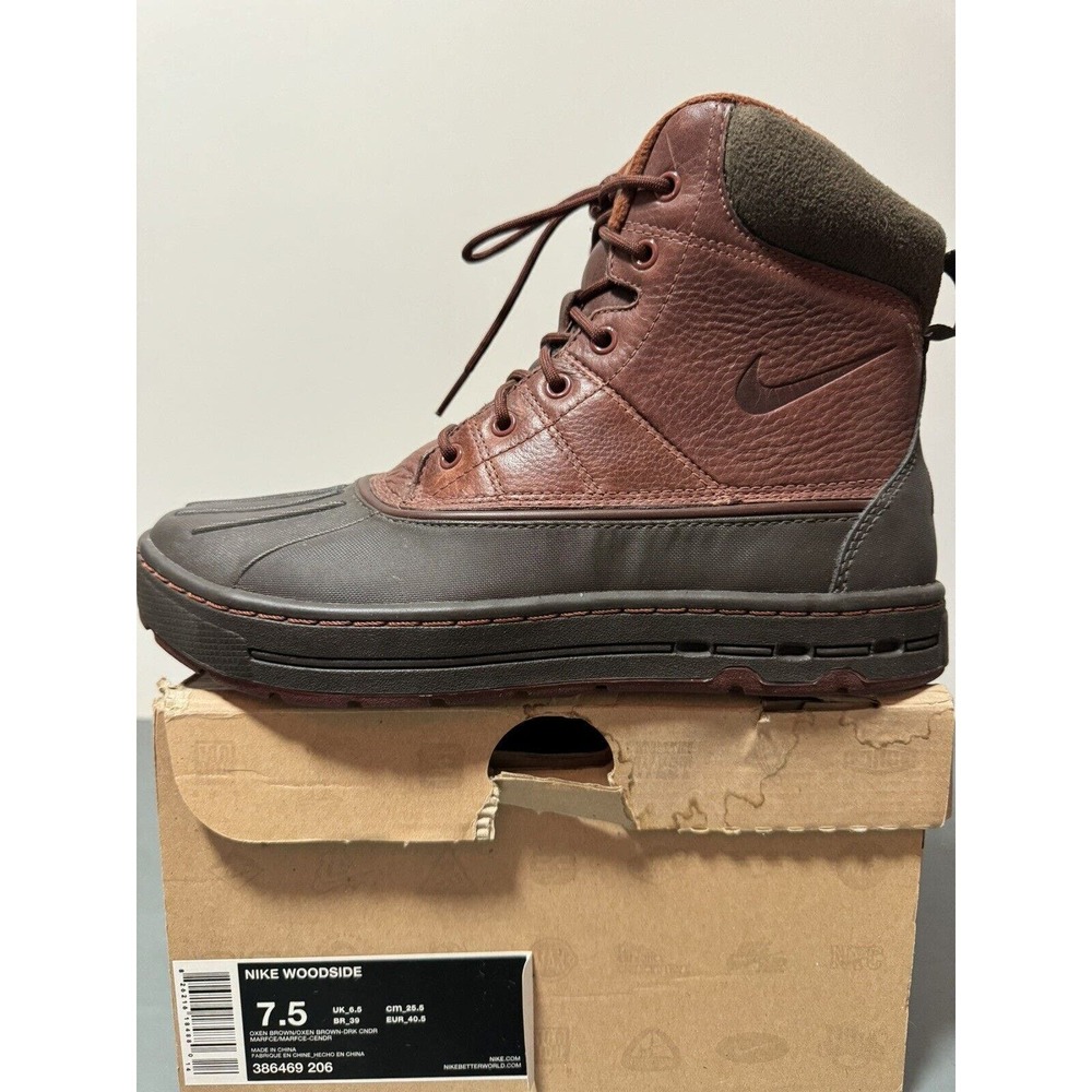 Nike Woodside ACG Boots Oxen Brown Size 7.5 386469-206 Rain Winter Boots